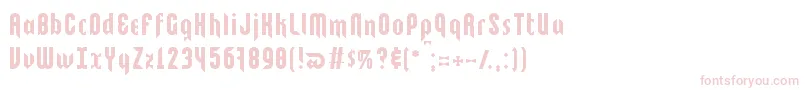 Kebab... Font – Pink Fonts on White Background