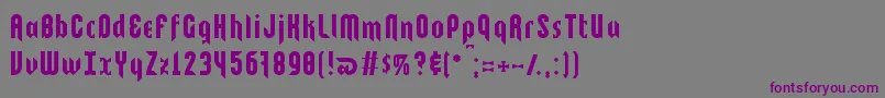Kebab... Font – Purple Fonts on Gray Background