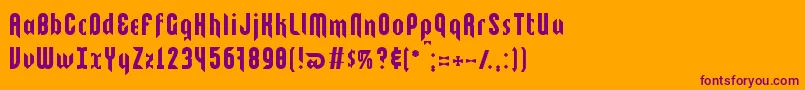 Шрифт Kebab... – фиолетовые шрифты на оранжевом фоне