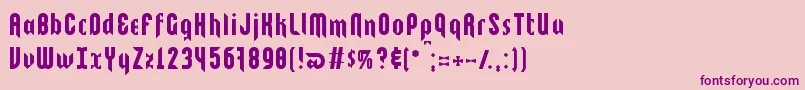 Kebab... Font – Purple Fonts on Pink Background