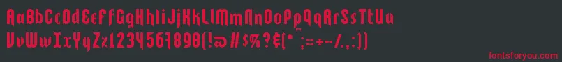 Kebab... Font – Red Fonts on Black Background