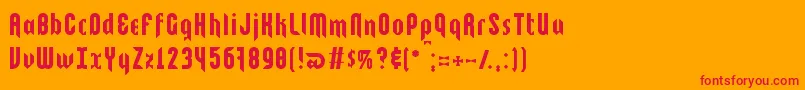 Kebab... Font – Red Fonts on Orange Background