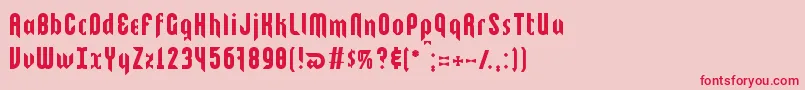 Kebab... Font – Red Fonts on Pink Background