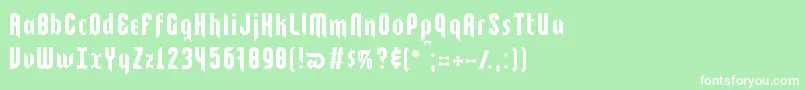 Kebab... Font – White Fonts on Green Background