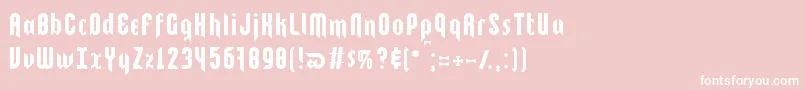 Kebab... Font – White Fonts on Pink Background