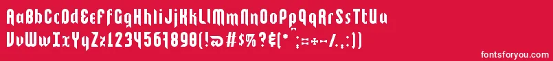 Kebab... Font – White Fonts on Red Background