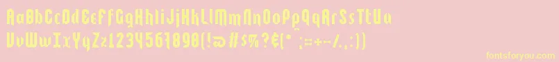 Kebab... Font – Yellow Fonts on Pink Background