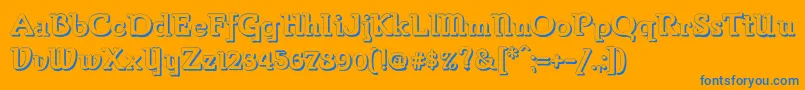 ParsonsShadowHeavy Font – Blue Fonts on Orange Background