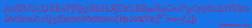 ParsonsShadowHeavy Font – Red Fonts on Blue Background