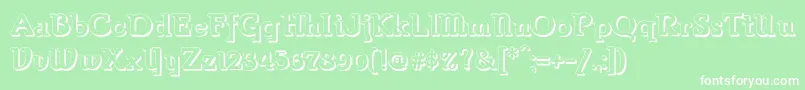 ParsonsShadowHeavy Font – White Fonts on Green Background