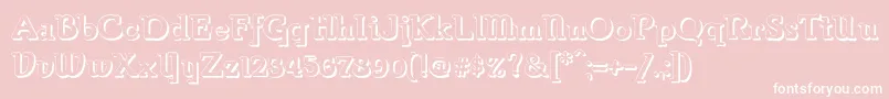 ParsonsShadowHeavy Font – White Fonts on Pink Background