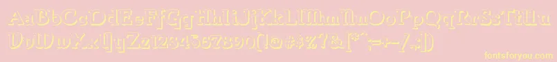 ParsonsShadowHeavy Font – Yellow Fonts on Pink Background