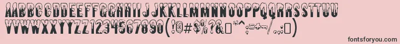 AlmontesnowRegular Font – Black Fonts on Pink Background