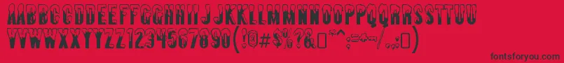 AlmontesnowRegular Font – Black Fonts on Red Background