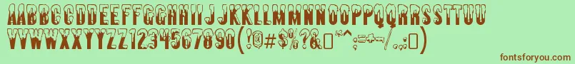AlmontesnowRegular Font – Brown Fonts on Green Background