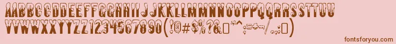 AlmontesnowRegular Font – Brown Fonts on Pink Background