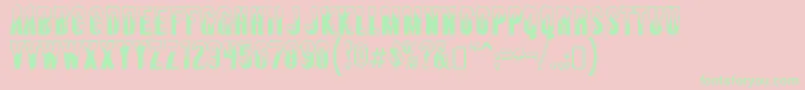fuente AlmontesnowRegular – Fuentes Verdes Sobre Fondo Rosa