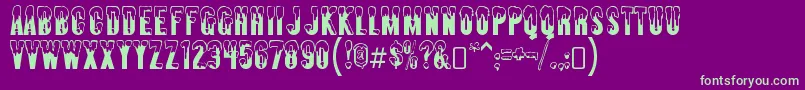 AlmontesnowRegular Font – Green Fonts on Purple Background