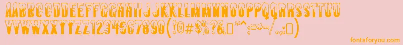 AlmontesnowRegular Font – Orange Fonts on Pink Background