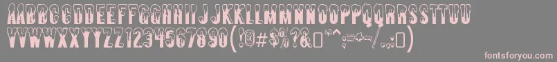 AlmontesnowRegular-fontti – vaaleanpunaiset fontit harmaalla taustalla
