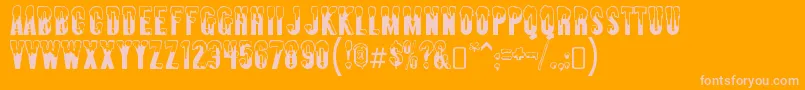 AlmontesnowRegular Font – Pink Fonts on Orange Background