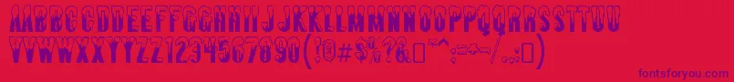 AlmontesnowRegular Font – Purple Fonts on Red Background
