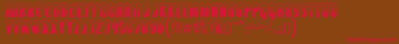AlmontesnowRegular Font – Red Fonts on Brown Background
