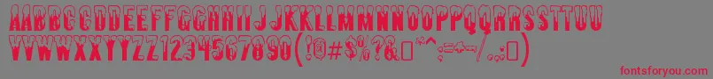 AlmontesnowRegular-Schriftart – Rote Schriften auf grauem Hintergrund