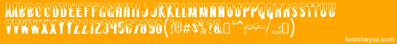 AlmontesnowRegular Font – White Fonts on Orange Background