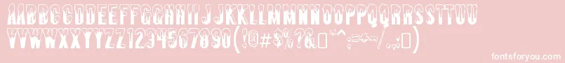 AlmontesnowRegular Font – White Fonts on Pink Background