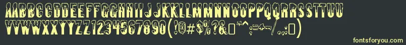 AlmontesnowRegular Font – Yellow Fonts on Black Background