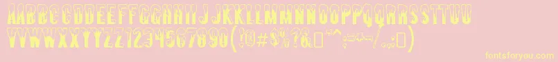 AlmontesnowRegular Font – Yellow Fonts on Pink Background