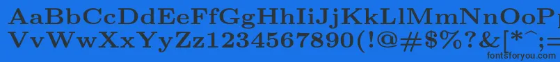 Шрифт Lmroman7Bold – чёрные шрифты на синем фоне