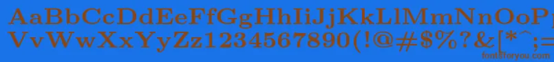 Подробнее о шрифте Lmroman7Bold Шрифт Lmroman7Bold – коричневые шрифты на синем фоне