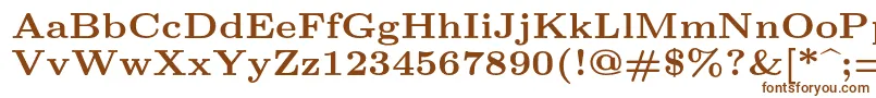 Lmroman7Bold-fontti – ruskeat fontit valkoisella taustalla