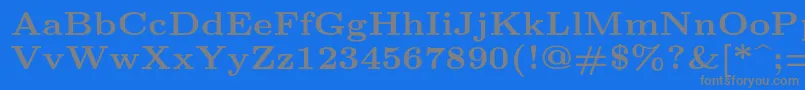 Lmroman7Bold Font – Gray Fonts on Blue Background