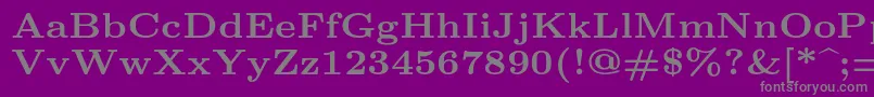 Lmroman7Bold Font – Gray Fonts on Purple Background