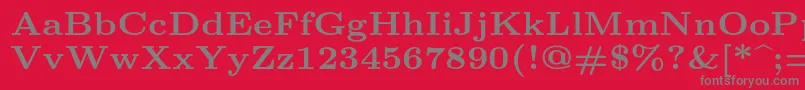 Lmroman7Bold Font – Gray Fonts on Red Background