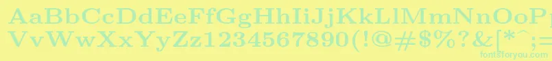 Lmroman7Bold Font – Green Fonts on Yellow Background