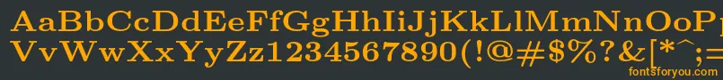Lmroman7Bold Font – Orange Fonts on Black Background