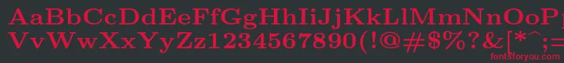 Lmroman7Bold Font – Red Fonts on Black Background