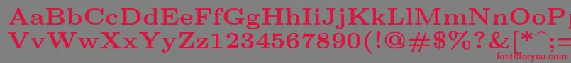 Lmroman7Bold Font – Red Fonts on Gray Background