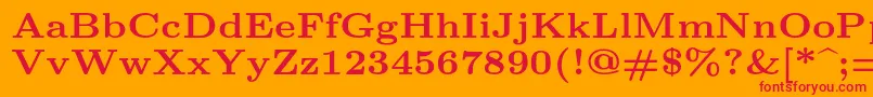 Lmroman7Bold Font – Red Fonts on Orange Background