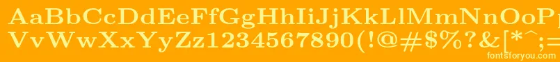 Lmroman7Bold Font – Yellow Fonts on Orange Background