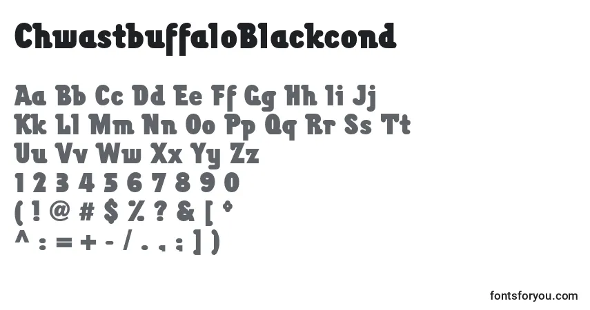 Schriftart ChwastbuffaloBlackcond – Alphabet, Zahlen, spezielle Symbole