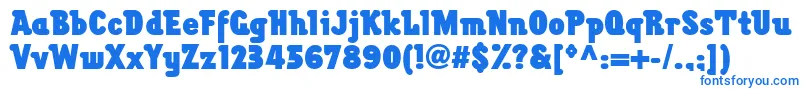 フォントChwastbuffaloBlackcond – 白い背景に青い文字