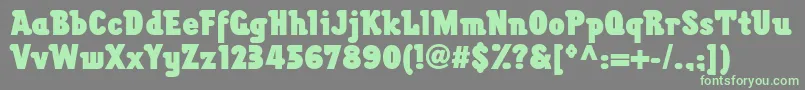 Шрифт ChwastbuffaloBlackcond – зелёные шрифты на сером фоне
