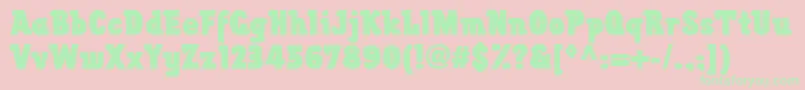 ChwastbuffaloBlackcond Font – Green Fonts on Pink Background