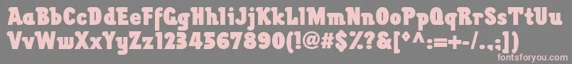 Шрифт ChwastbuffaloBlackcond – розовые шрифты на сером фоне