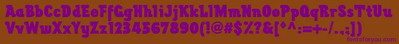 ChwastbuffaloBlackcond Font – Purple Fonts on Brown Background
